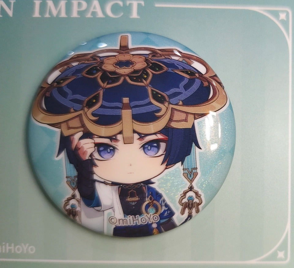Genshin Impact Captured Moments Badge Set mit Chibi Charakteren