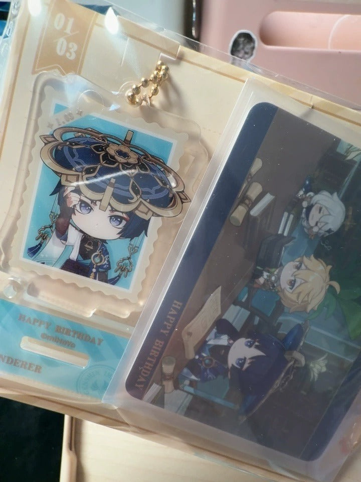 Genshin Impact Captured Moments Badge Set mit Chibi Charakteren