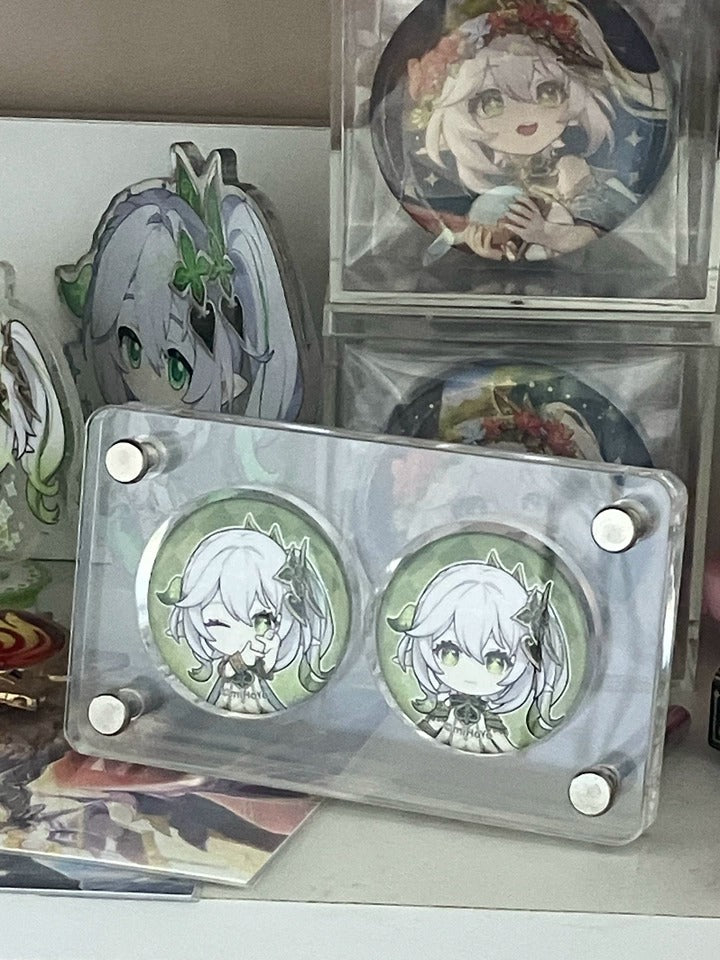 Genshin Impact Captured Moments Badge Set mit Chibi Charakteren