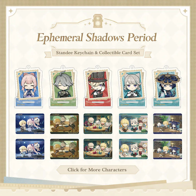 Genshin Impact Captured Moments acrylic standee and card set full character collection