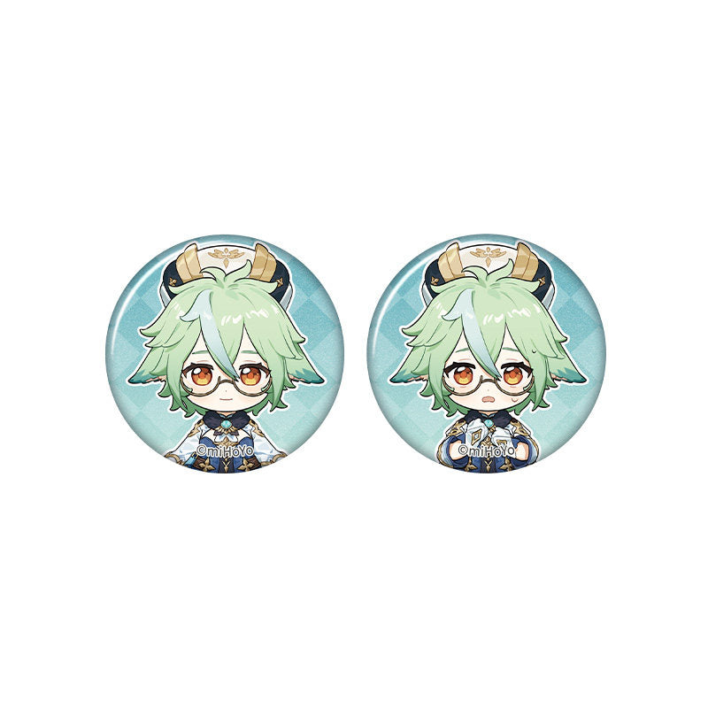 Genshin Impact Sucrose chibi badge from Captured Moments series