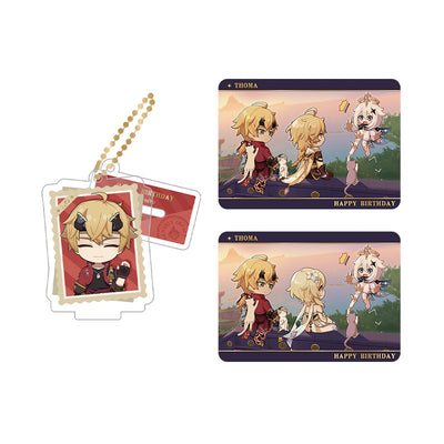 Genshin Impact Thoma acrylic standee and collectible card set from Captured Moments series
