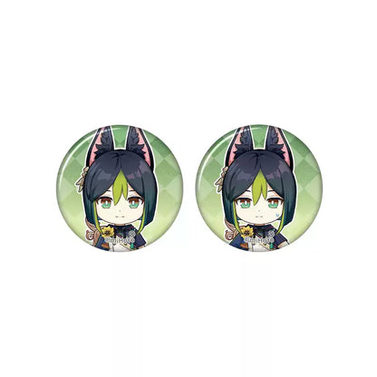 Genshin Impact Tighnari chibi badge from Captured Moments series