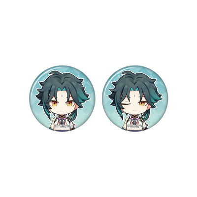 Genshin Impact Xiao chibi badge from Captured Moments series