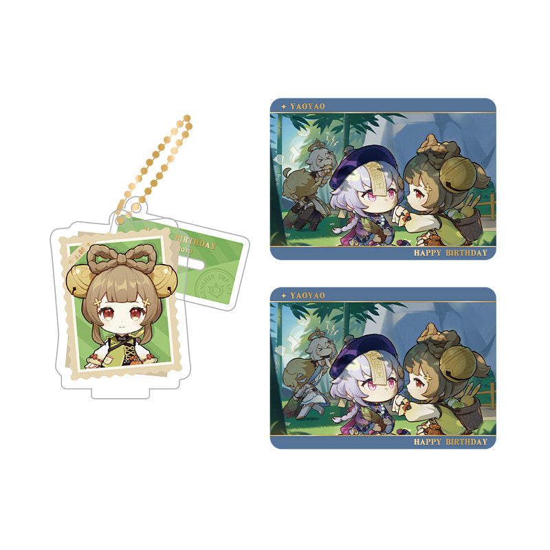 genshin-impact-captured-moments-yaoyao-standee-card-set
Genshin Impact Yaoyao acrylic standee and collectible card set from Captured Moments series