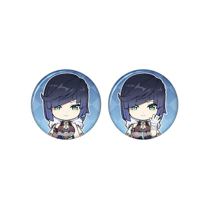 Genshin Impact Yelan chibi badge from Captured Moments series