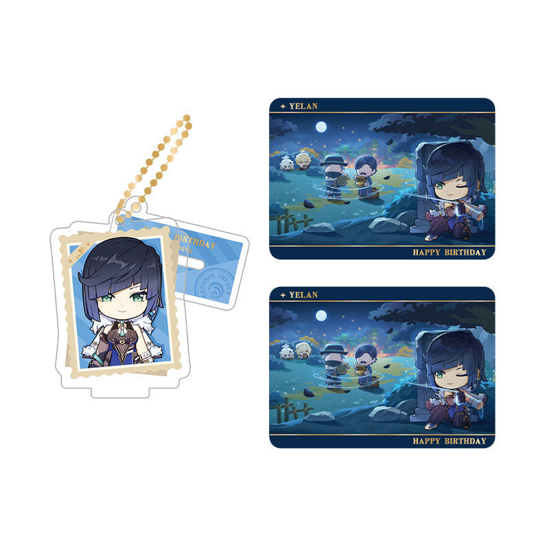 Genshin Impact Yelan acrylic standee and collectible card set from Captured Moments series