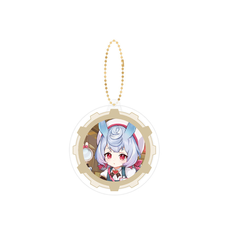 Genshin combo keychain featuring Sigewinne with acrylic charm and protective PVC cover