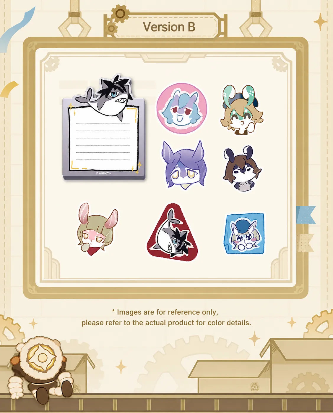 Genshin Carnival Reunion sticky notes and sticker set sticker display