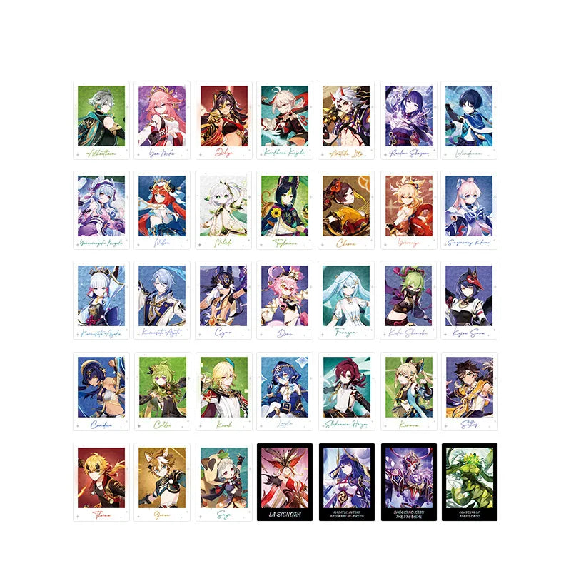 Genshin Impact character collection cards Set A, Set B and Set C