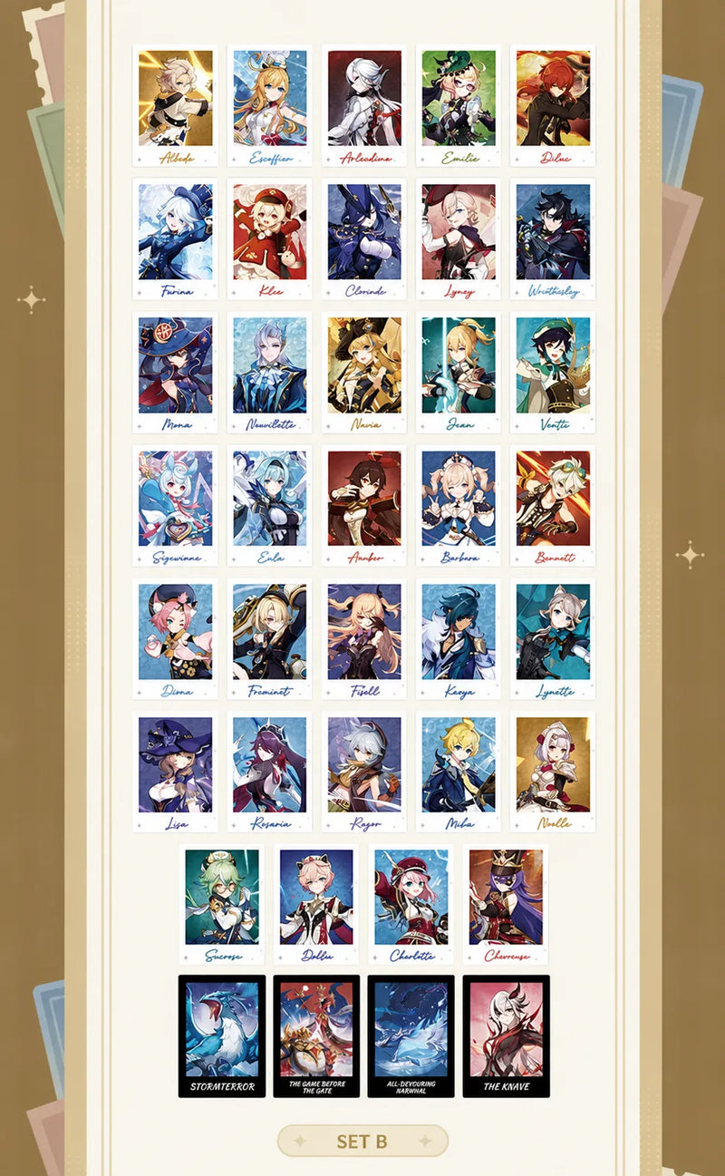 Genshin Impact character collection cards Set C character lineup