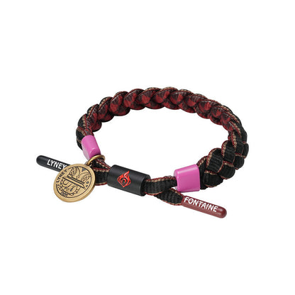 Lyney inspired braided bracelet from Genshin Impact with woven cord and metal charm
