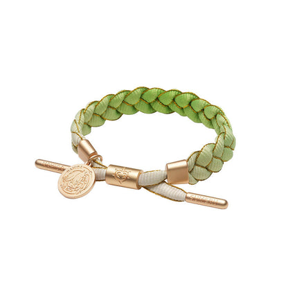 Nahida inspired braided bracelet from Genshin Impact with woven cord and metal charm