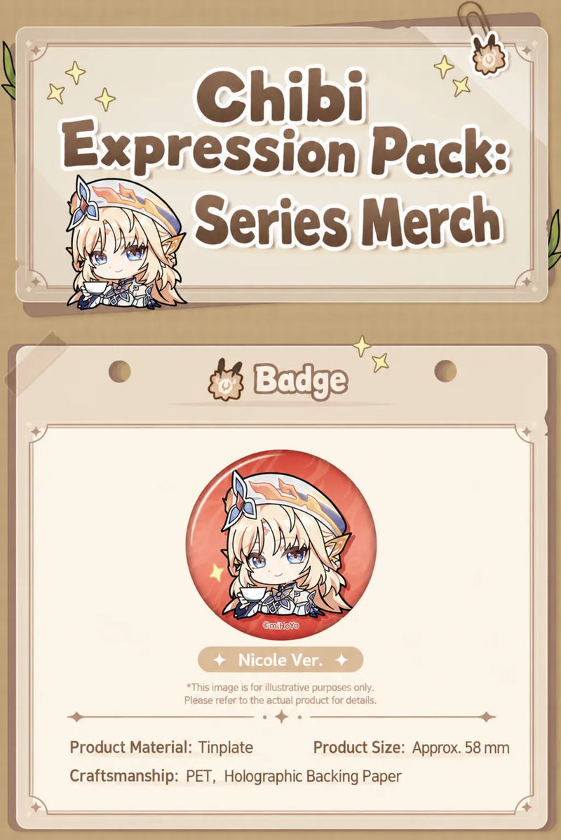 Genshin Impact Chibi Expression Pack Nicole merchandise details