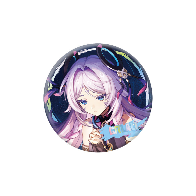 Genshin Impact Citlali A version character badge with holographic finish and themed artwork