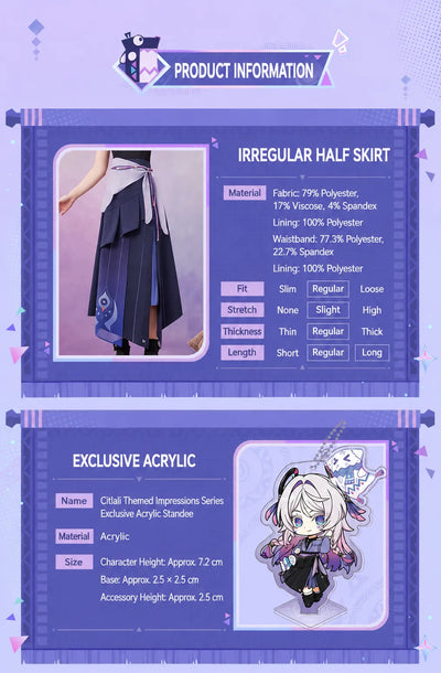 Citlali long skirt full-length model display