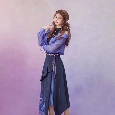 Genshin Impact Citlali themed long skirt styled on model