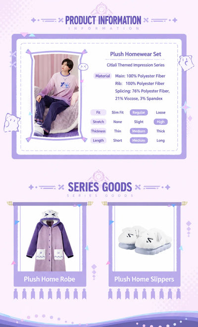 Citlali Plush Homewear Set model display