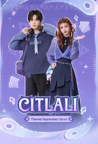 Citlali Themed Impressions Series knitted shirt set product information and exclusive acrylic standee