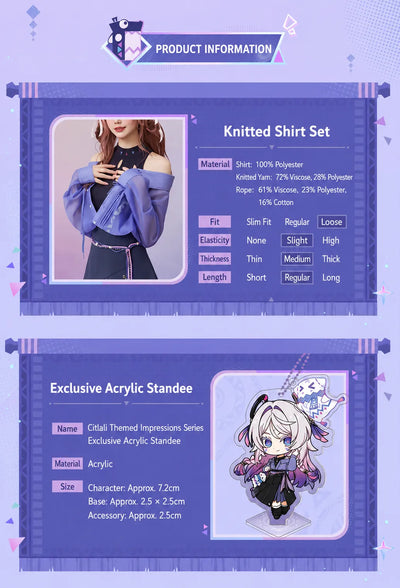Genshin Impact Citlali Themed Impressions Series clothing and matching accessories