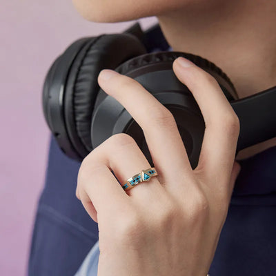 Close-up of the Genshin Impact Citlali turquoise ring
