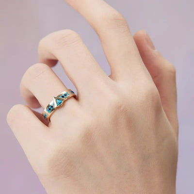 Genshin Impact Citlali Themed Impression Series turquoise ring front view