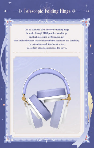 Nicole headphones with physical controls and multiple listening modes