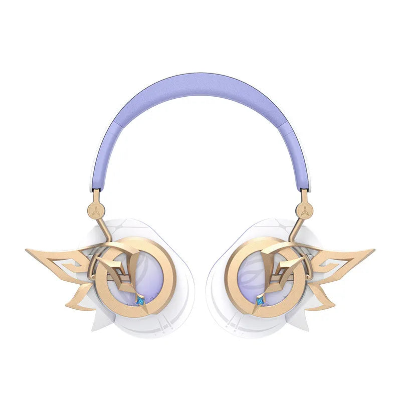 Nicole over-ear headphones with detachable gold decorative earcup shells