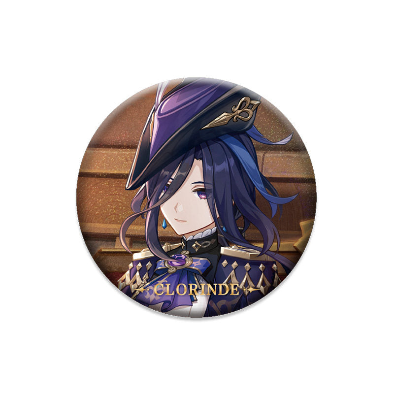 Genshin Impact Clorinde character badge anime collectible pin