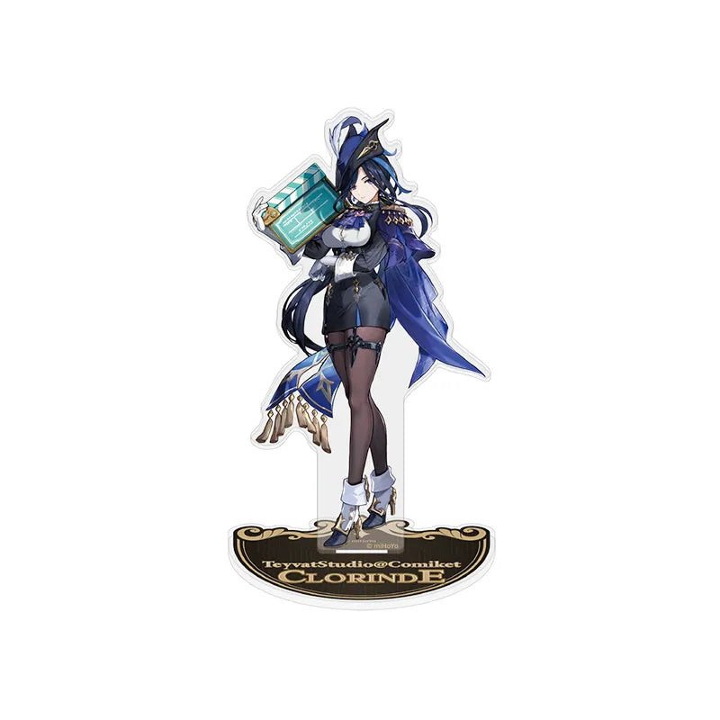Genshin Clorinde acrylic stand from the Teyvat Special Screening Series featuring cinematic themed character artwork