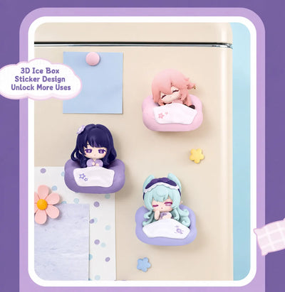 Genshin Impact Cloud Dream Series detachable chibi character and pillow magnet design