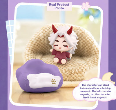 Genshin Impact Cloud Dream chibi fridge magnets displayed as cute room decorations