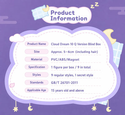 Genshin Impact Cloud Dream Series fridge magnet blind box product details and specifications