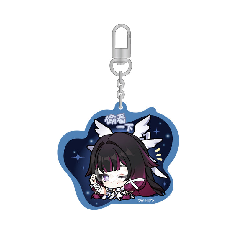 Genshin Columbina Q Version Expression Series acrylic keychain official merchandise chibi character charm