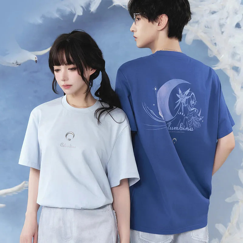 Genshin Impact Columbina Theme Impressions Series Casual T-Shirt