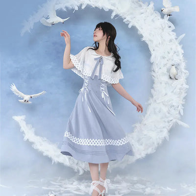 Genshin Impact Columbina dress with ribbon and lace details