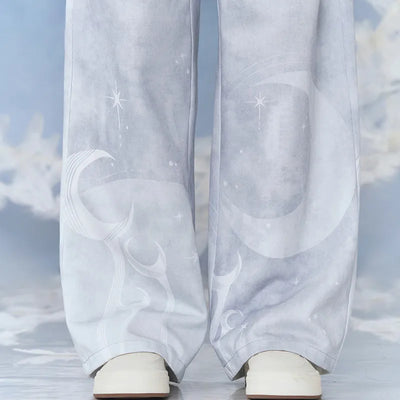 Columbina celestial printed pants styled on male model