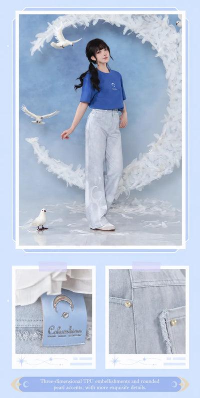 Columbina pants crescent TPU waistband embellishment