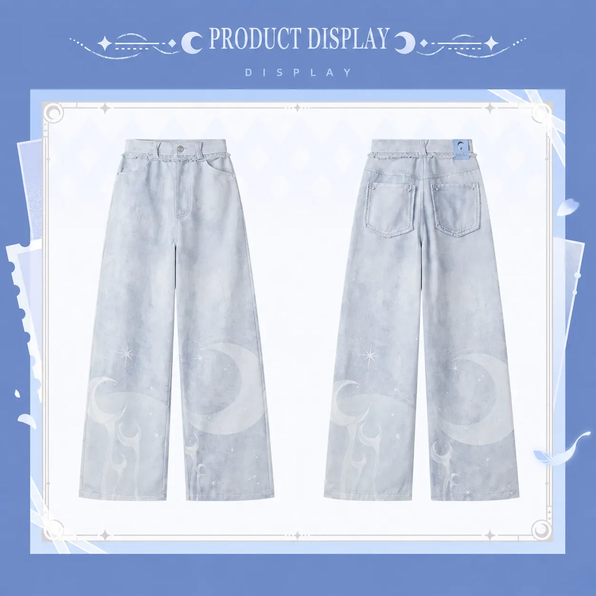 Columbina Theme Impressions Printed Casual Pants front and back display