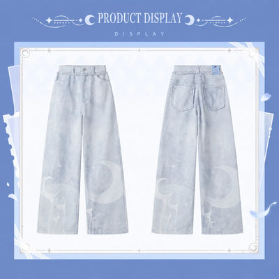 Columbina Theme Impressions Printed Casual Pants front and back display
