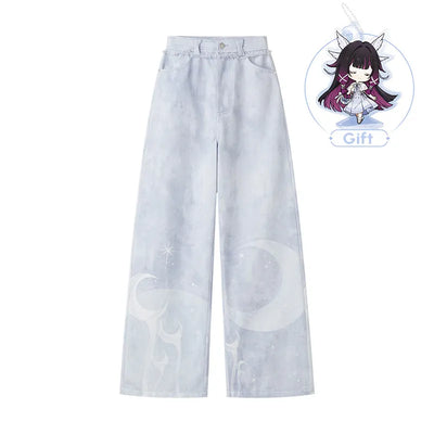 Columbina Theme Impressions Printed Casual Pants front and back