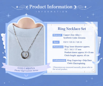 Close-up of Columbina crescent necklace with sparkling star charm