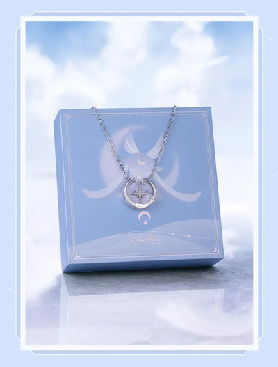 Close-up views of Columbina necklace and ring design details