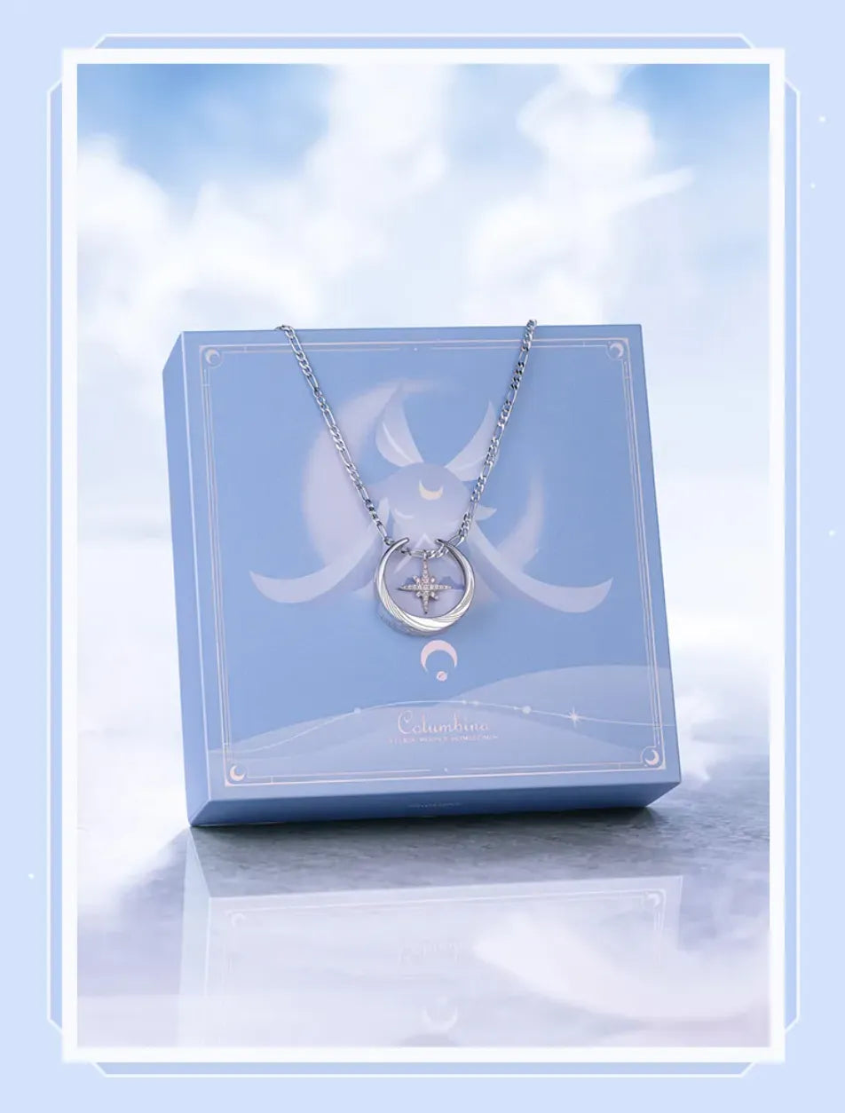 Close-up views of Columbina necklace and ring design details