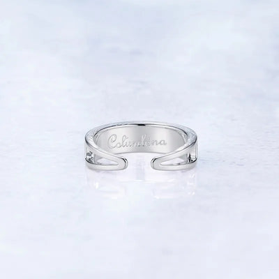 Columbina Theme Impressions Series open ring with wing details