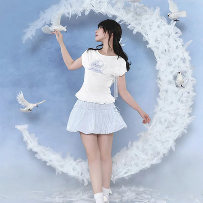 Columbina Theme Impressions Series T-Shirt with pale blue skirt