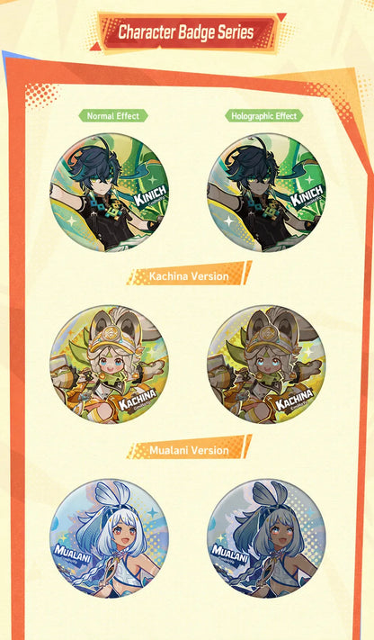 Genshin Impact The Rhythms of the Cosmic Trail Series badge material size and craft details