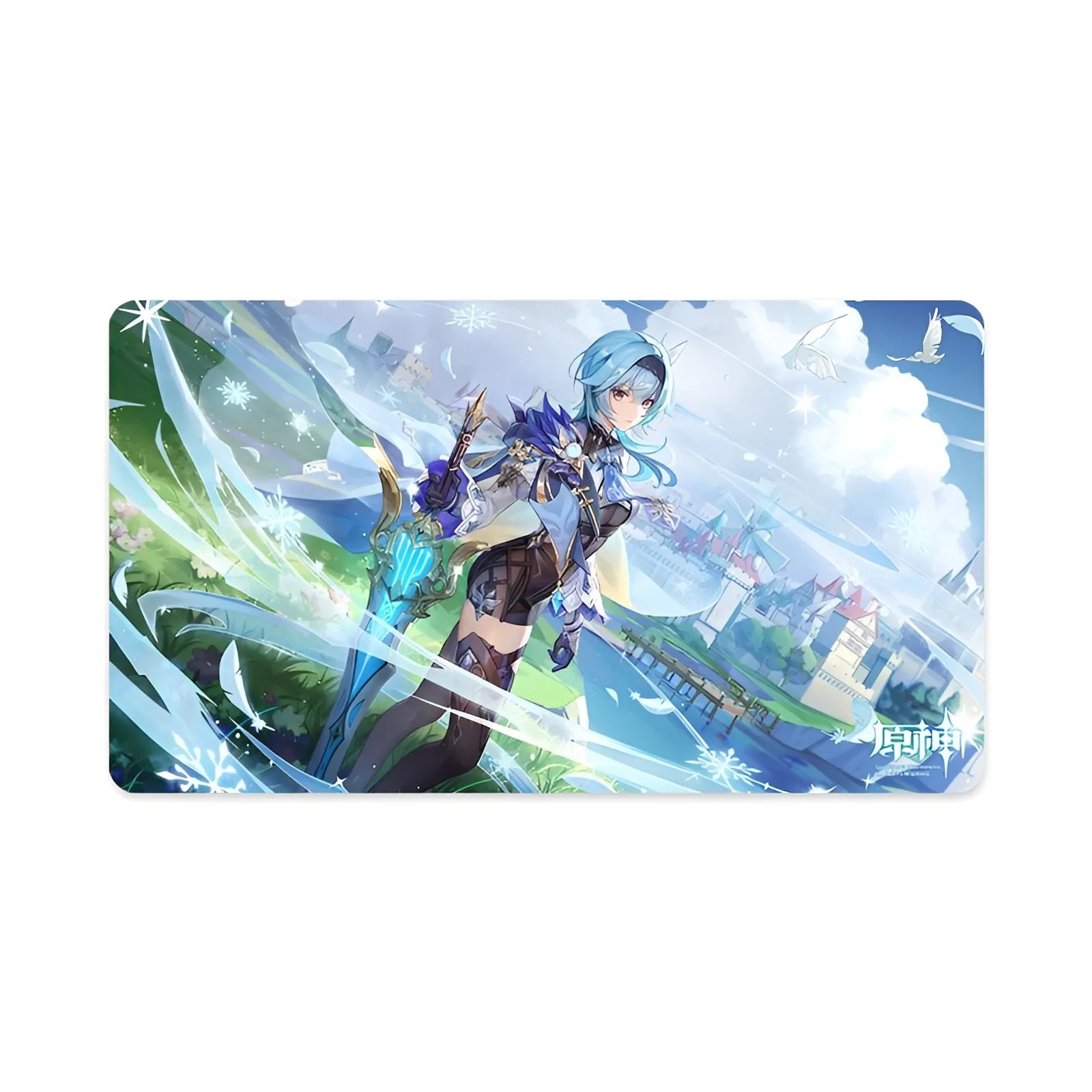 Genshin Impact Crimson Momiji Waves mouse pad featuring Kaedehara Kazuha autumn maple scene desk mat