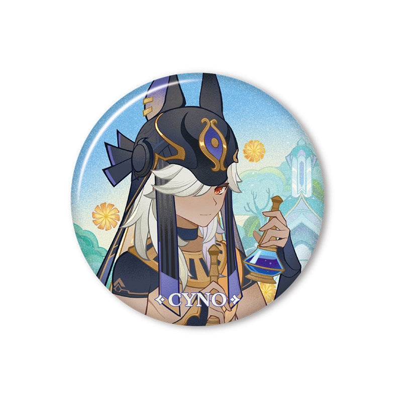Genshin Impact Cyno badge and acrylic charm