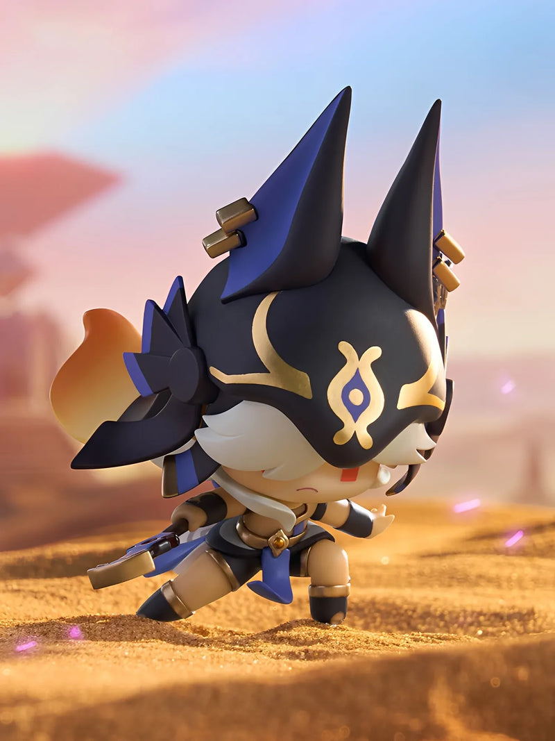 Genshin Impact Cyno Battlefield Heroes blind box figure featuring detailed desert themed styling